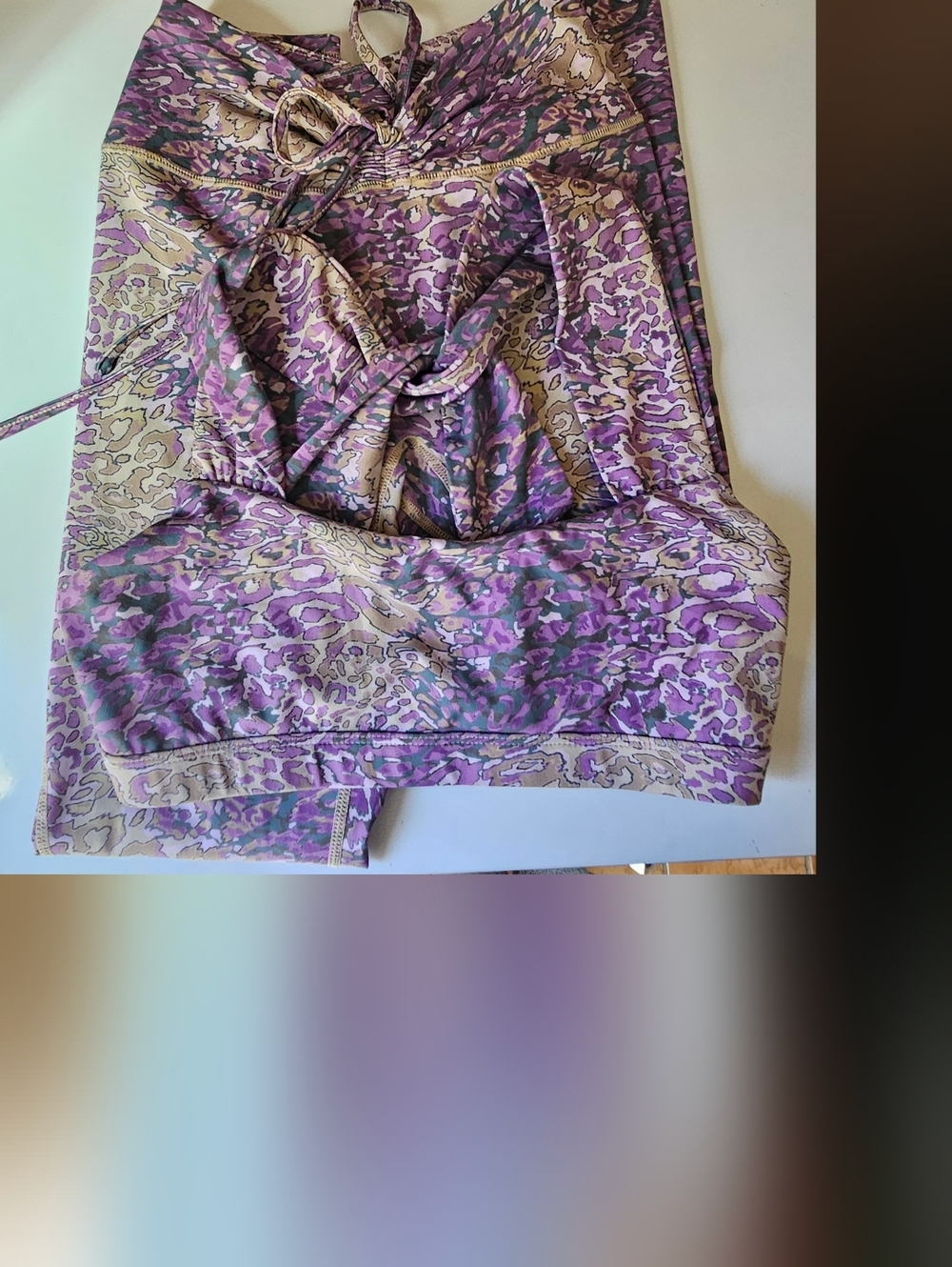 Noire Blanc “Reign” Set - Abstract Purple/Taupe Print - Picture 4 of 10